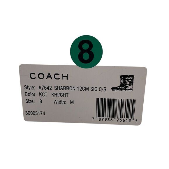 Coach Signature C Sharron Boots 8 NEW in Box Brown, Hook n Eye Closure - Picture 3 of 11